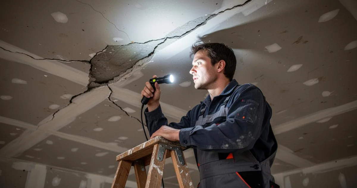 2. Fissures au plafond : comment identifier les causes et réaliser les travaux de réparation nécessaires ? – image 2