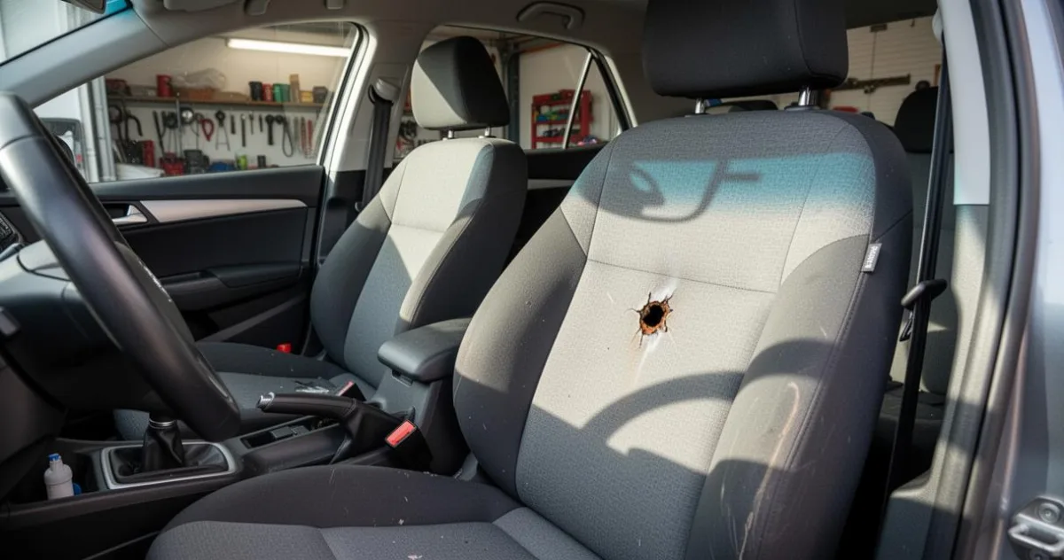 Réparation d'un trou de cigarette sur un siège de voiture : nos astuces