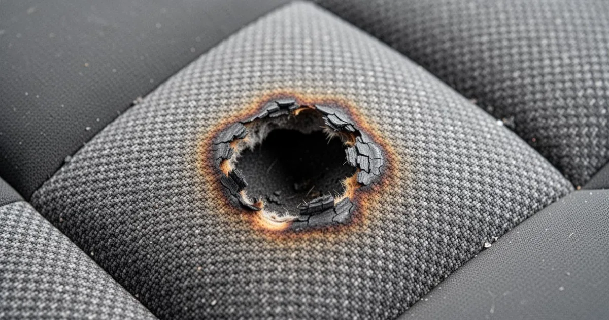 Réparation d'un trou de cigarette sur un siège de voiture : nos astuces – image 3