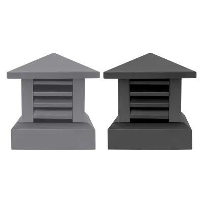 Capuchon de cheminée en aluminium noir – image 2