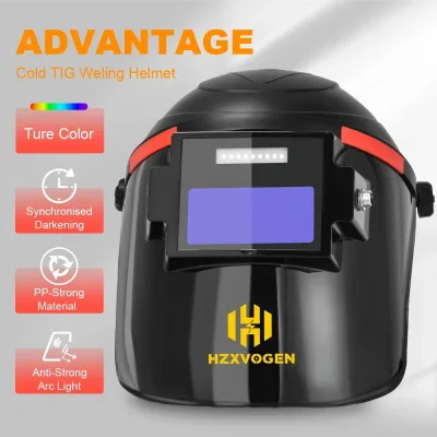 Casque de soudage TIG à large vue – image 2