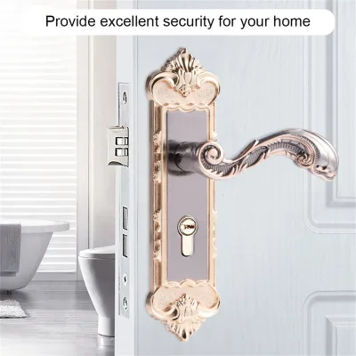 Serrure de porte intérieure rétro dorée – image 2