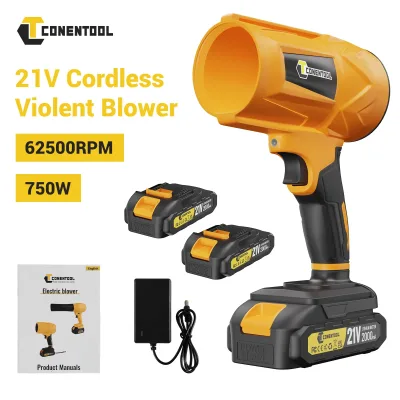 Souffleur de feuilles sans fil jaune 750 W