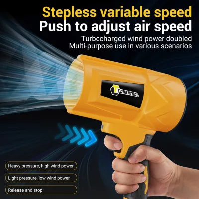 Souffleur de feuilles sans fil jaune 750 W – image 2